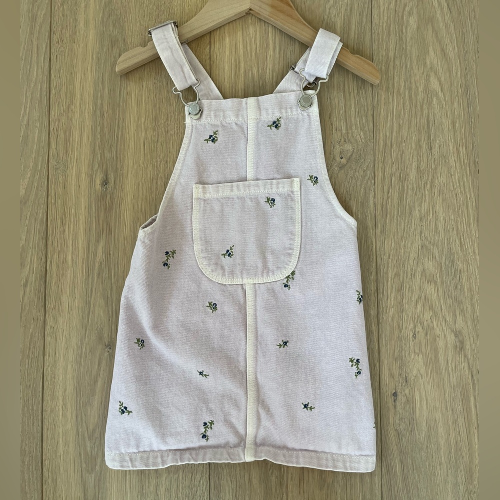 Zara Floral Overall Dress